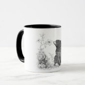 花のマグをストップ、かいで下さい マグカップ (正面左)