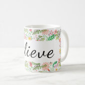 花のマグを信じて下さい コーヒーマグカップ (正面右)