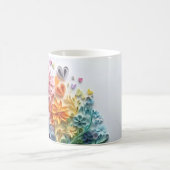 花のマグカップ コーヒーマグカップ (中央)