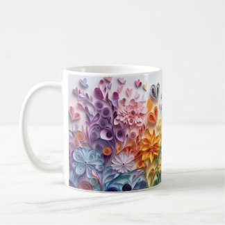 花のマグカップ コーヒーマグカップ