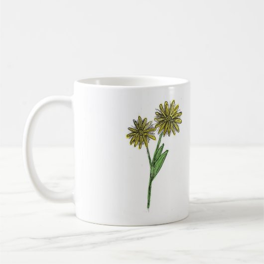 花のマグ コーヒーマグカップ (左)