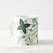 花のマグ コーヒーマグカップ (正面左)