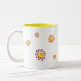 花のマグ ツートーンマグカップ