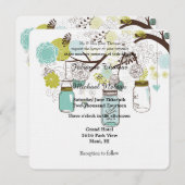 花のマソンジャー 結婚式 招待状 (正面/裏面)