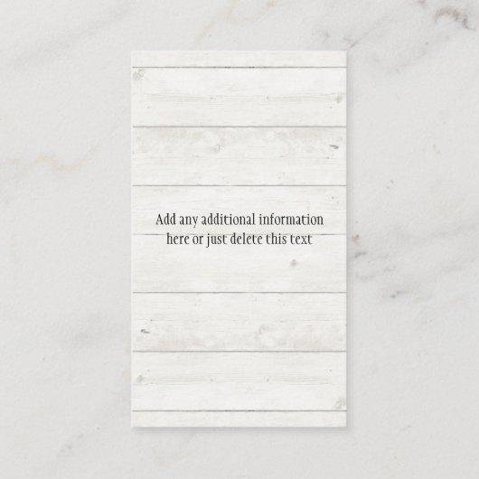 花のマリンアンカー ブライダルシャワー エンクロージャーカード (裏面)