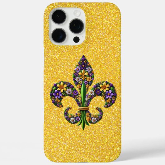 花のマルディ・グラのフルール・ド・リス Case-Mate iPhoneケース (裏面)