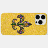 花のマルディ・グラのフルール・ド・リス Case-Mate iPhoneケース (裏面 (横))