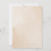 花のマルーンレッドカラー 招待状 (裏面)