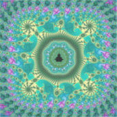 花のマンデルブロフラクタル シール (正面)