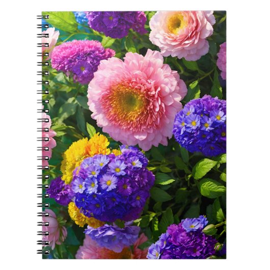花のミックス ノートブック (正面)