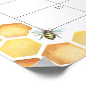 花のミツバチ 出産予定日 カレンダー ポスター (角)