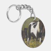 花のミニチュアロバ及び子馬 キーホルダー (正面左)