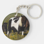 花のミニチュアロバ及び子馬 キーホルダー (裏面)