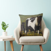 花のミニチュアロバ及び子馬 クッション (椅子)