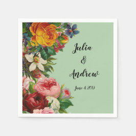 花のミント スタンダードカクテルナプキン