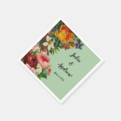 花のミント スタンダードカクテルナプキン (角)