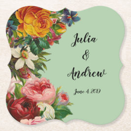 花のミント ペーパーコースター