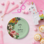 花のミント ペーパープレート (パーティー)