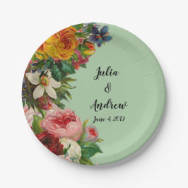花のミント ペーパープレート