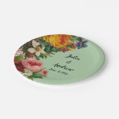 花のミント ペーパープレート (アングル)