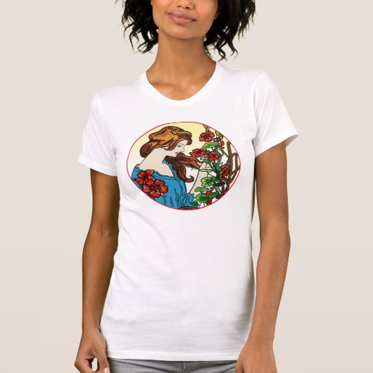 花のメイド Tシャツ (正面)