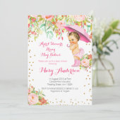 花のメキシコベビー4月はベビーシャワーに沢山与えます 招待状 (スタンド正面)