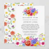 花のメキシコ フィエスタ 縮小 ウェディング ゲストリスト 案内状 (正面/裏面)