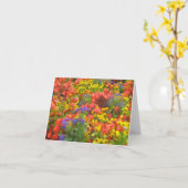 花のメッセージカードの分野 カード (黄色い花)