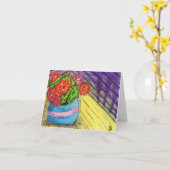 花のメッセージカード カード (黄色い花)