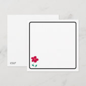 花のメモカード ノートカード (正面/裏面)