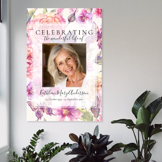 花のメモリアル ウェルカム ポスター