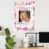 花のメモリアル ウェルカム ポスター (ホームオフィス)