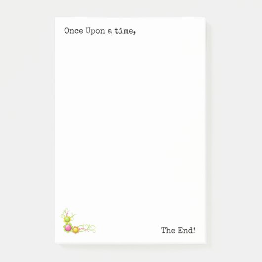 花のメモ 一度きりのおはなし、終わり ポストイット (正面)