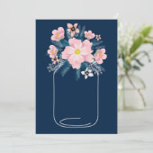 花のメーソンジャーのテンプレート 招待状 (スタンド正面)