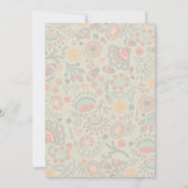 花のメーソンジャーの素朴な結婚式 招待状 (裏面)