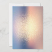 花のモダンな金ゴールドのグリッターの送別会 招待状 (裏面)