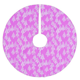 花のモダンクリスマスツリー – オーキッドピンク ブラッシュドポリエステルツリースカート