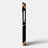 花のモチーフがあしらわれた金の装飾フレーム Case-Mate iPhoneケース (裏面 / 左)