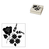 花のモチーフのアートスタンプ ラバースタンプ (押印)