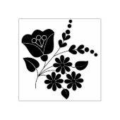 花のモチーフのアートスタンプ ラバースタンプ (インプリント)