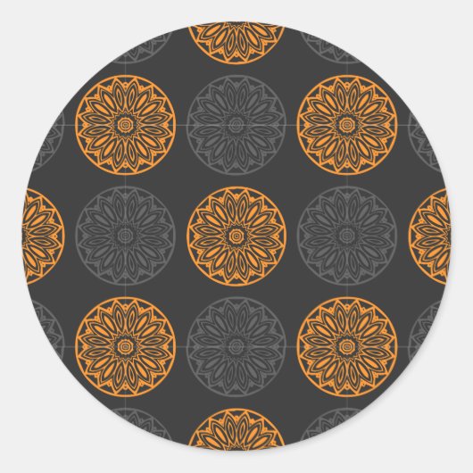 花のモチーフのシール ラウンドシール (正面)