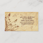 花のモノグラムの名刺 名刺 (裏面)