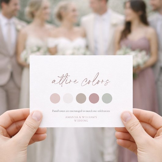 花のモノグラムの衣類の色のカード 招待状