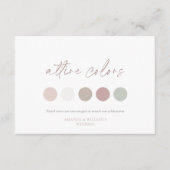 花のモノグラムの衣類の色のカード 招待状 (正面)