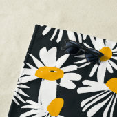 花のモノグラムエレガントスタイリッシュビーチタオル ビーチタオル (インサイチュ)