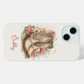 花のモノグラム入りエレガントカウガールブーツ Case-Mate iPhoneケース (裏面 (横))