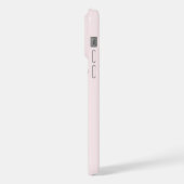 花のモノグラム入りピンクブーツ iPhoneケース (左側面)