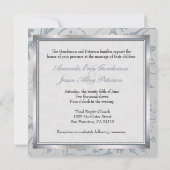 花のモノグラム ウェディング 招待状 (裏面)