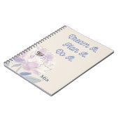 花のモノグラム ノートブック (左側)