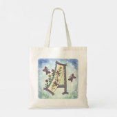 花のモノグラム A トートバッグ (裏面)